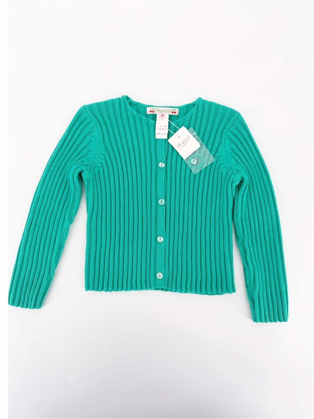 NWT Bonpoint Cotton Cardigan Size 2